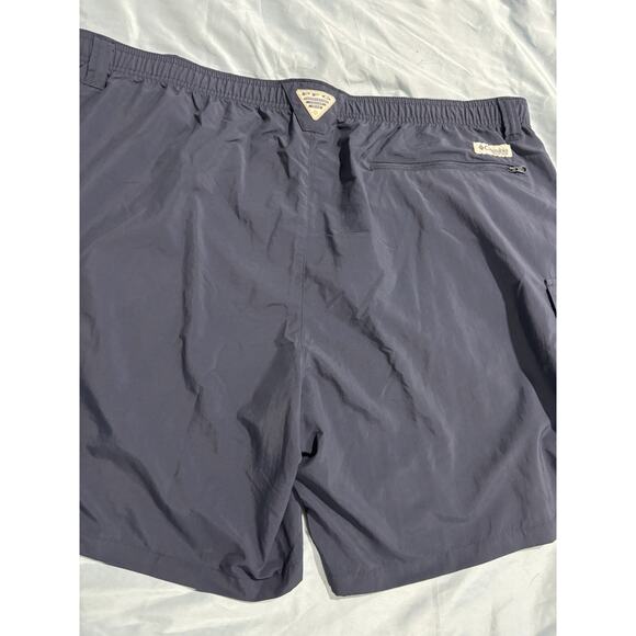 Columbia PFG Omni Shade UPF 50 Navy Blue Cargo Bahama Shorts XXL 8” Inseam NWT - Picture 8 of 9